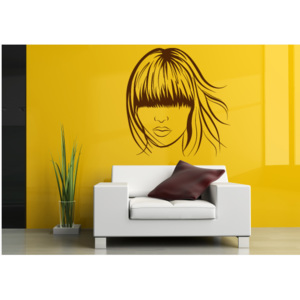NomiaPro | Samolepka na zeď - Dívka s mikádem | 30 x 30 cm