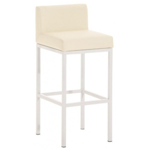 Barová židle Bruno, výška 77 cm, bílá-krémová