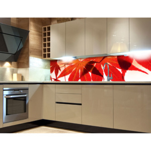 Dimex | Fototapeta do kuchyně - ČERVENÉ LISTY - RED LEAVES | 180 x 60 cm