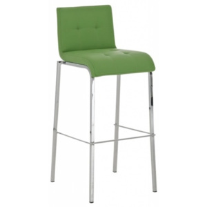 Barová židle Sarah s chromovanou podnoží - SET 2 ks, zelená