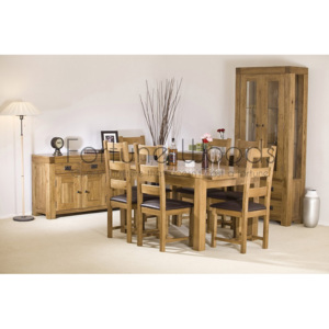 Dubový jídelní rozkládací stůl MRET46, dřevěný dubový nábytek