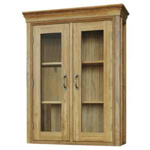 Dubová vitrína FRDT30, rustikální dřevěný nábytek
