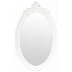 Zrcadlo oválné bílé
