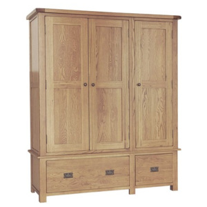 Dubová šatní skříň SRDW50, rustikální dřevěný nábytek