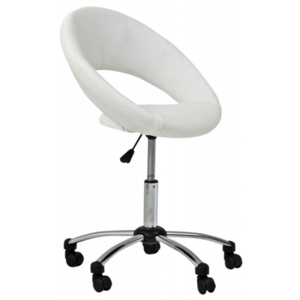 Kancelářská židle na kolečkách Poltry, bílá
