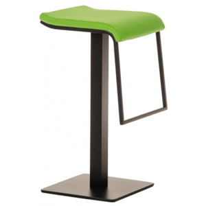 Barová židle Prisma koženka, výška 78 cm, černá - zelená