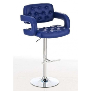 Barová židle s opěrkami rukou Valenia, modrá