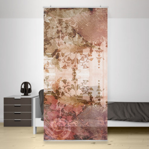 Závěsná dělící stěna Old Grunge, 250 x 120 cm