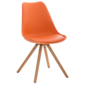 Jídelní / pracovní / konferenční židle Lona, buk - oranžová