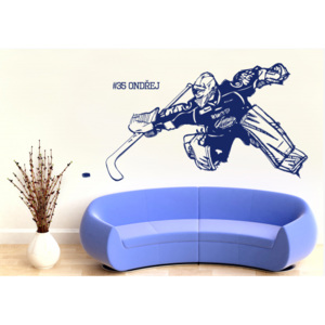 NomiaPro | Samolepka na zeď - Hokejový brankář | 69 x 40 cm