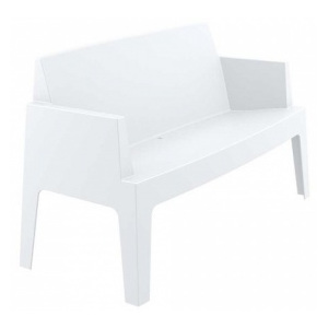 Lavice / sofa s područkami Jirine, 138 cm, bílá