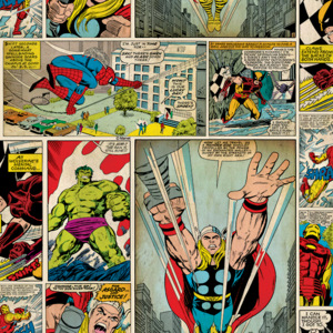 Graham & Brown | Papírová tapeta na zeď Marvel Comics 70-264 | 0,53 x 10,05 m