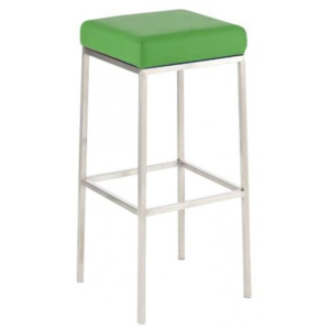 Barová stolička Joel, výška 80 cm, nerez-zelená