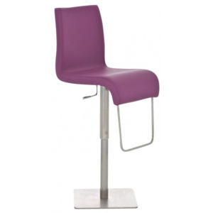 Barová židle s nerezovou podnoží Ennie, fialová