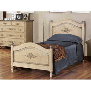 Jednolůžková postel AMZ1441A, malovaný stylový nábytek
