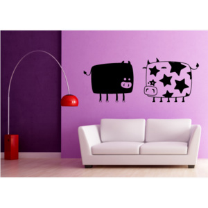 NomiaPro | Samolepky na zeď - Dvě kravičky | 38 x 30 cm