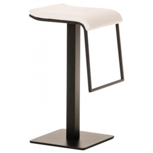 Barová židle Prisma koženka, výška 78 cm, černá - bílá