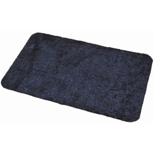 Antracitová bavlněná textilní pratelná vstupní vnitřní čistící rohož Natuflex - délka 100 cm, šířka 60 cm a výška 0,8 cm