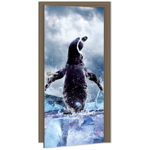 Dimex | Samolepicí fototapeta na dveře - Penguin (Tučňák) | 95 x 210 cm