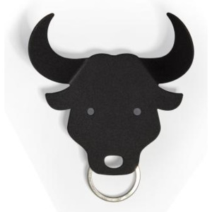 Věšáček na klíče QUALY Bull Key Holder, býk černý