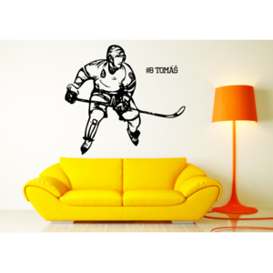 NomiaPro | Samolepka na zeď - Hokejista 03 | 48 x 40 cm