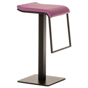 Barová židle Prisma koženka, výška 78 cm, černá - fialová