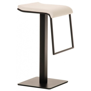Barová židle Prisma, látkový potah, výška 78 cm, černá - bílá