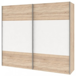 UNO - Šatní skříň 250 cm (dub bardolino/bílá artic)