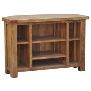 Dubová rohová TV komoda SRDE10, rustikální dřevěný nábytek