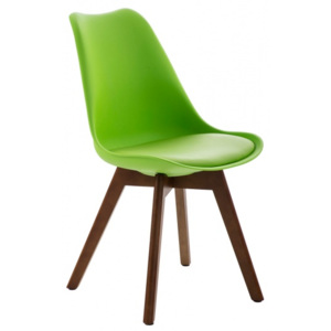 Jídelní / konferenční židle Borna podnož ořech, zelená