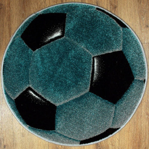 Kusový koberec Gól modrý kruh, Velikosti 80x80cm
