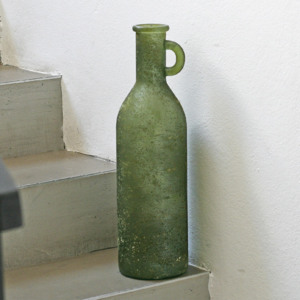 Váza zelené matné sklo s uchy M