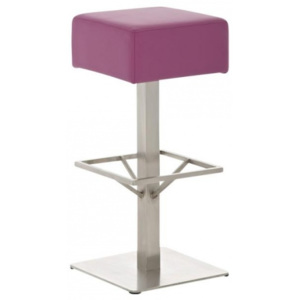 Barová židle Rubicon, výška 76 cm, nerez-fialová