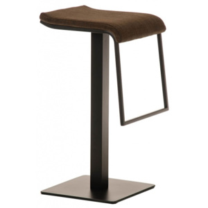 Barová židle Prisma, látkový potah, výška 78 cm, černá - hnědá