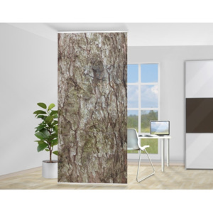 Závěsná dělící stěna Stromová kůra, 250 x 120 cm