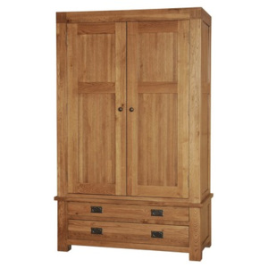 Dubová šatní skříň MRW2, dřevěný dubový nábytek