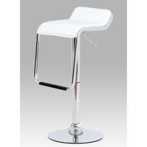Barová židle bílá koženka / chrom AUB-405 WT Autronic