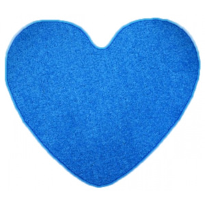 AKCE: 120x120 Kusový koberec Color shaggy modrý srdce, Rozměry 120x120 Vopi koberce