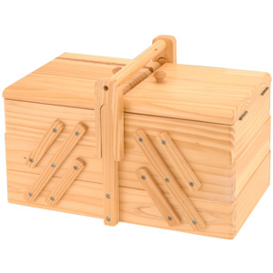 Dřevěný box na šicí potřeby - klasický s 5 přihrádkami8711295217876