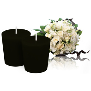 Svatební votivní svíčka ve skle | Black Orchid