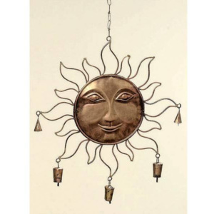 Závěsné plechové slunce s pěti zvonky - Interservis