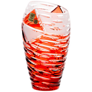 Váza Mirage, barva rubín, výška 180 mm