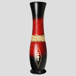 Dřevěná váza 30,5 cm Thajsko