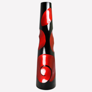 Váza černo-červená 50,5 cm