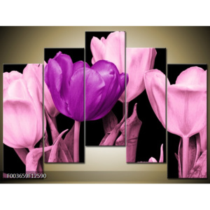 Moderní obrazy květin F003659F12590