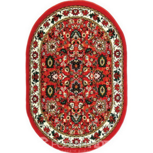 Kusový koberec TEHERAN B 117 red ovál DOPRODEJ, 200 x 290 cm