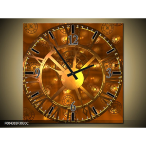 Obraz s hodinami 30x30 cm F004383F3030C