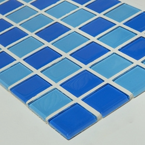Mozaika MSN254 sklo 297x297x4mm modrá mix