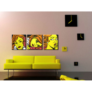 Ručně malovaný POP Art COMIX 3 dílný 150x50cm