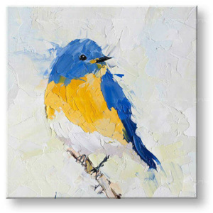 Ručně malovaný obraz na zeď LITTLE BIRD FB084E1 (malované obrazy FABIO)